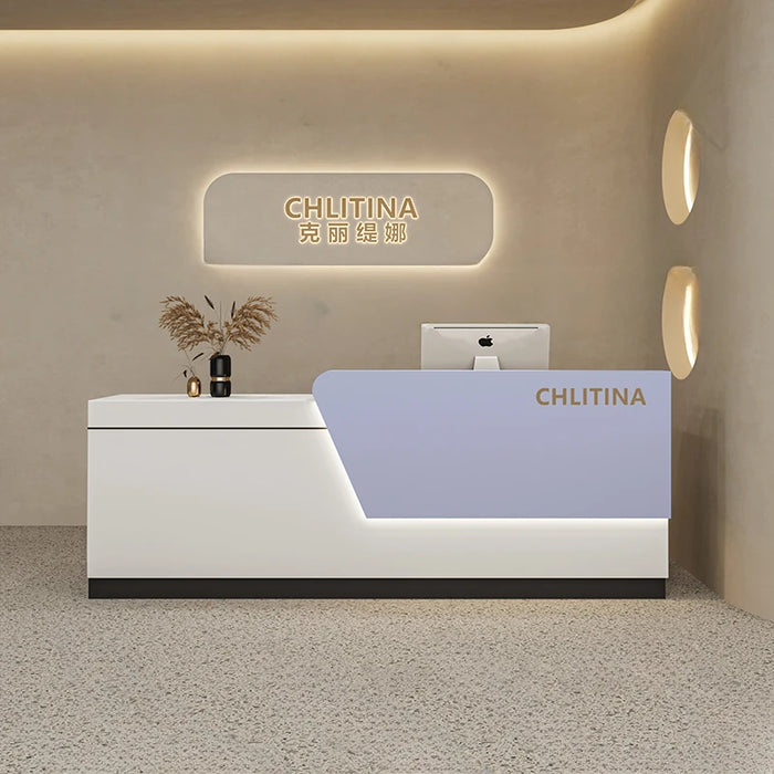 Cashier Church Reception Desks European Computer Checkout Reception Desks Futuristic Recepcion Mostrador Salon Furnitures