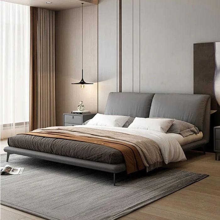 Modern French Bed Frame Frame Structure With Storage Twin Full Size Bed Wooden Multifunctional Nightstands Desk Yatak Furniture