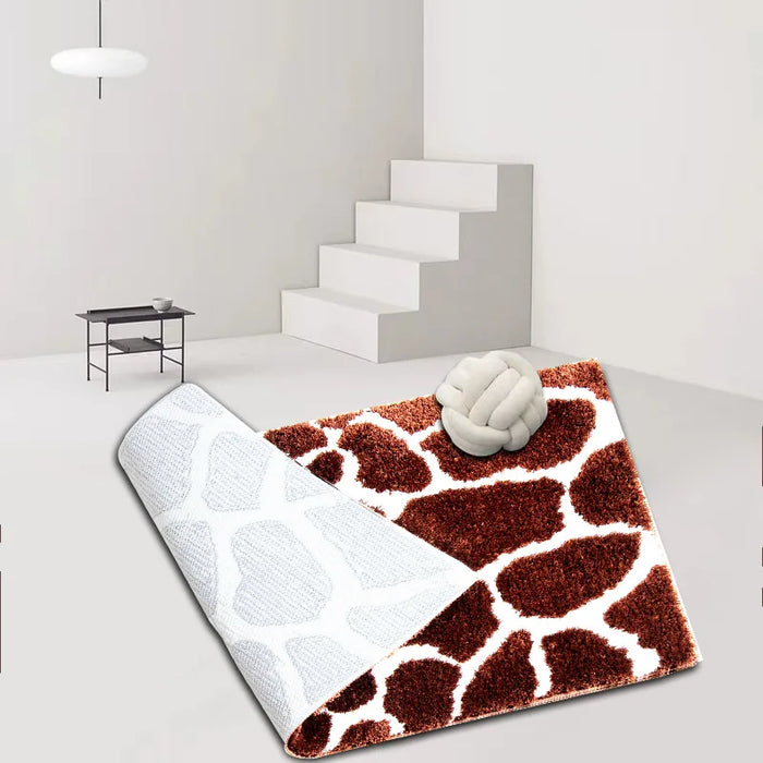 Leopard Zebra Toilet Door Mat Tufted Rug Cute Flocking Carpet Marble Texture Floor Pad Anti Slip Doormat Aesthetic Home