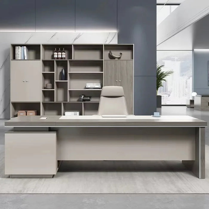 Luxury Work Table Console Meeting Executive Writing Corner Wooden Computer Executive Laptop Shelves Bureau Meuble Furnitures