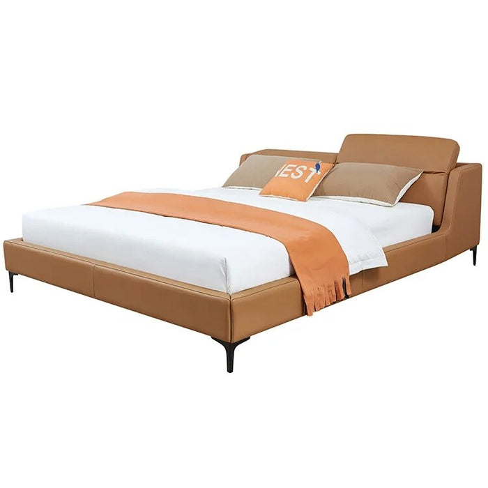 Australia Luxury Hotel Bedding Bedroom Furniture Set Modern King Size Leather Bed Soft Up-holstered Beds Glam