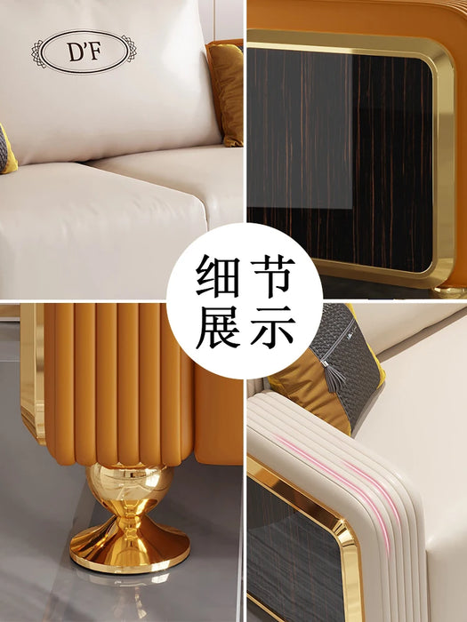 American luxury living room 123 combination sofa