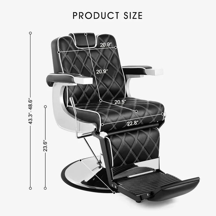 Artist hand Heavy Duty Vintage Barber Chair All Purpose Hydraulic Recline Salon Beauty Spa Styling Equipment Black