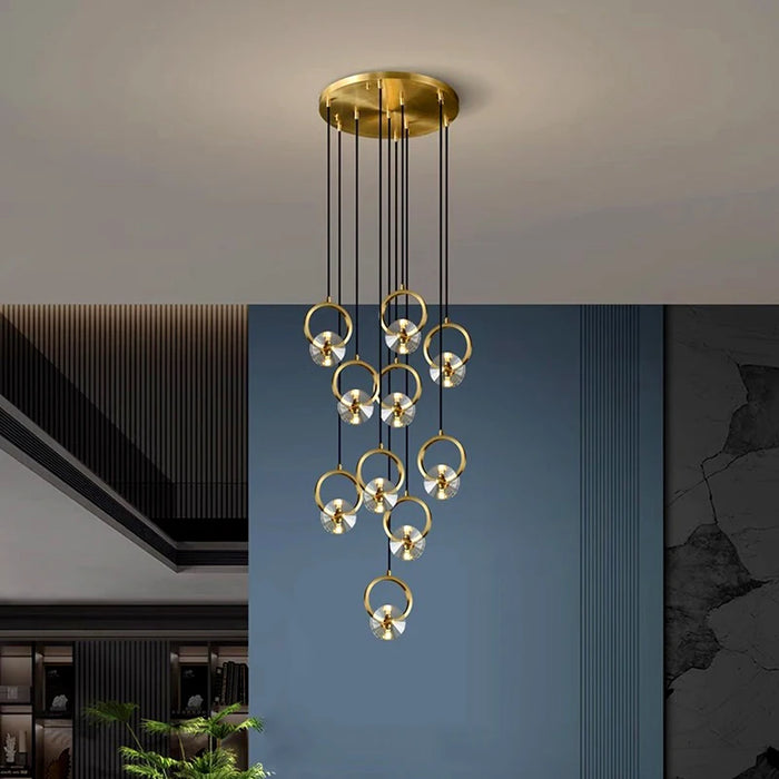 Modern Stair chandeliers in living room lighting Ceiling lamp hanging lights led chandeliers for the living room indoor lighting