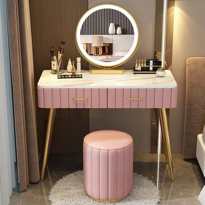 Modern Minimalist Dressing Table Mirror White Dressing Table Multi-functional Integrated Muebles De Dormitorio Bedroom Furniture