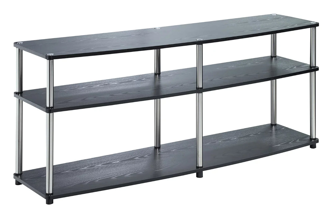 Convenience Concepts Designs2Go 3 Tier 65 inch TV Stand, Black tv cabinet living room furniture  tv tables for living room