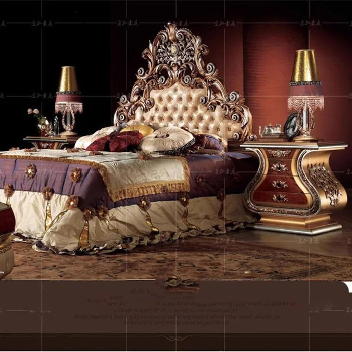 Luxury Bedrooms Aesthetic Bed Nordic Metal Girls Double Queen Children Bed Modern Faux Leather Camas Matrimonial Home Furniture
