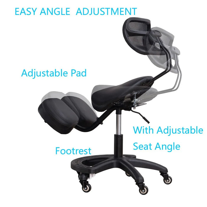 Ergonomic Computer Chair Home Comfortable Sedentary Office Chair Backrest Sitting Posture Correction Kneeling Chair Adjustable