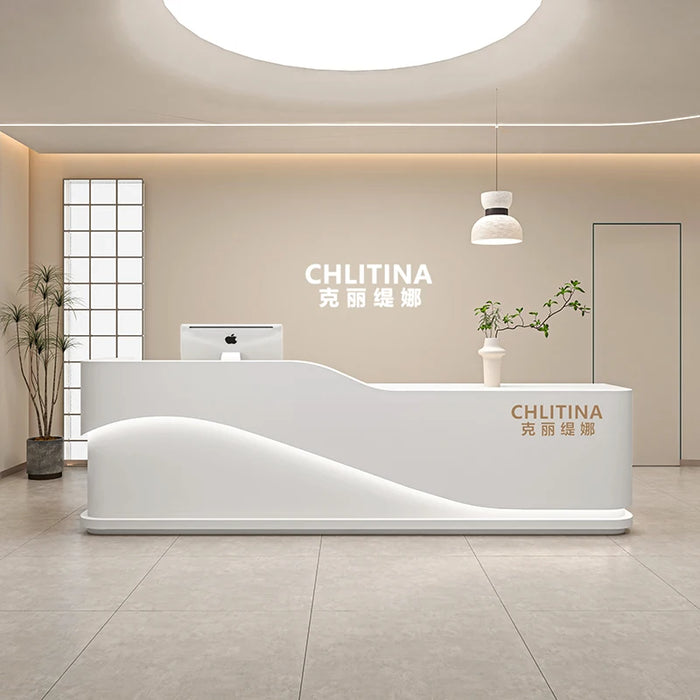 Luxury Cash Reception Desks Counter Checkout Service Church Reception Desks Standing Mesa De Escritorio Modern Furnitures