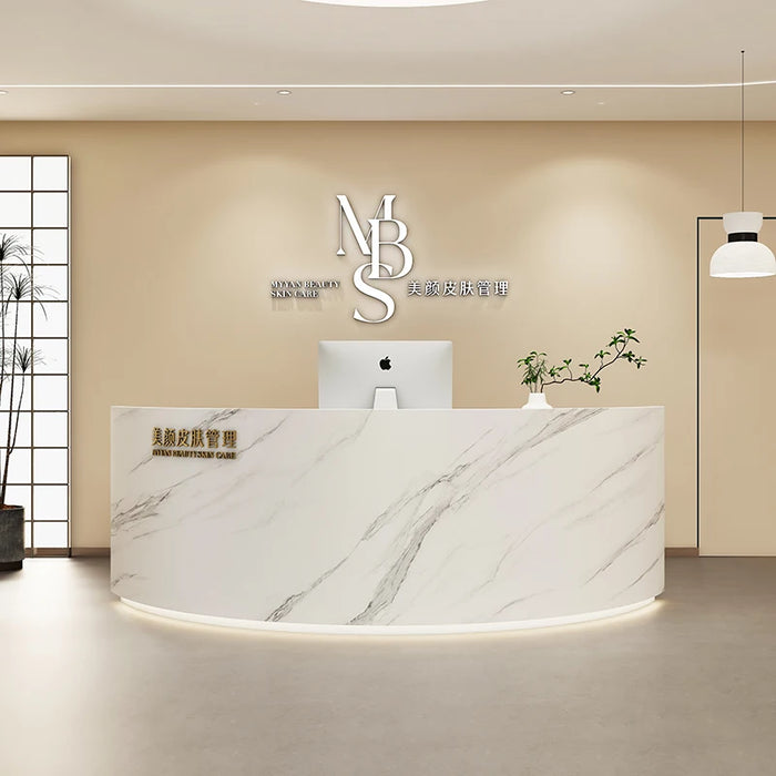 Commercial Reception Desk Wooden Executive Cash Nail Salon Reception Desk Display Comptoir De Caisse Boutique Bar Furniture