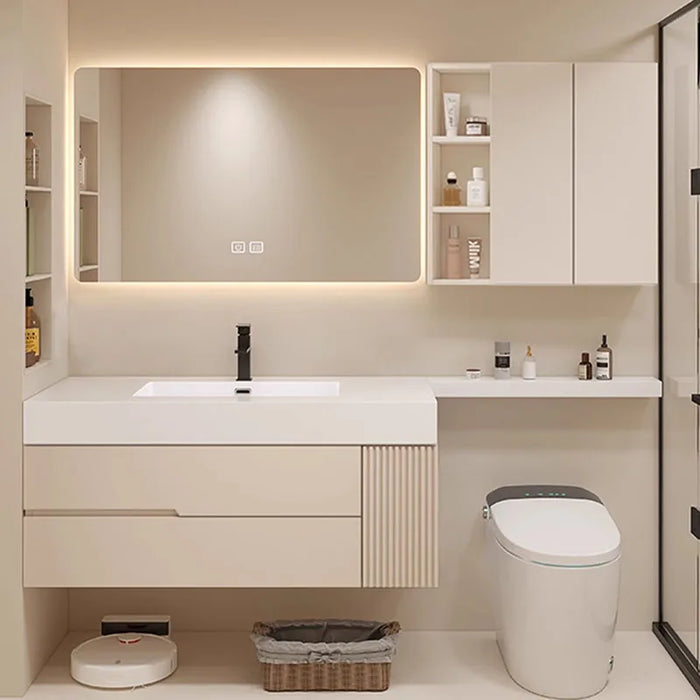 Large Nordic Modern Bathroom Cabinet Organizer Washbasin White Storage Cabinet Vanity Sink Meuble Salles De Bain Furniture