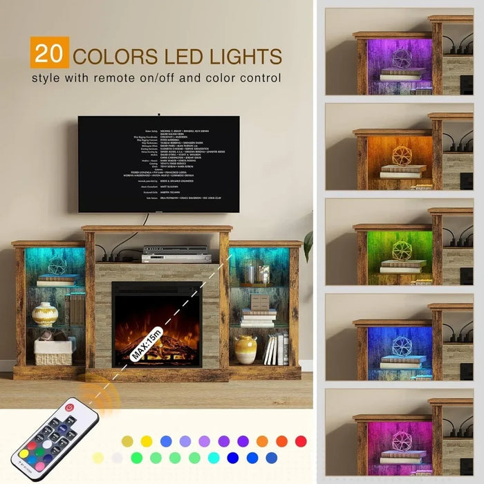 TV Cabinet Modern Living Room Furniture TV Console for TVs up to 65 inches with adjustable glass shelves Free shipping