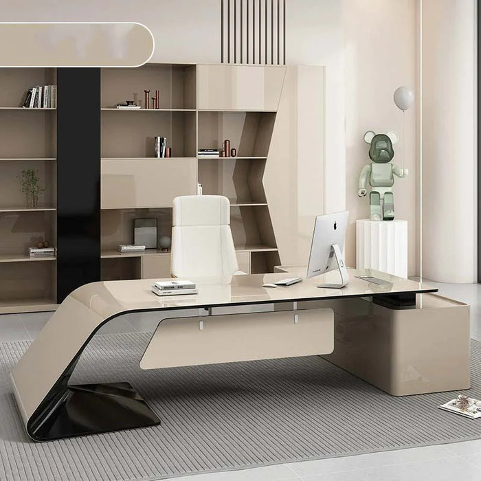 Executive Converter Office Desks Computer Study Drawers Desktops Writing Storage Executive Shelf Mesa De Escritorio Furniture