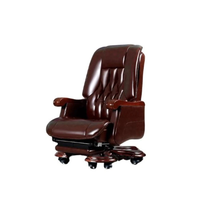 Solid Wood Office Chair Organizer Elastic Leather  Adjustable Executive Roller Office Chair Swivel Luxury Chaises Furniture