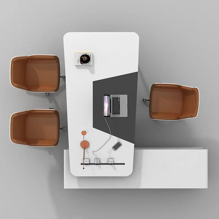 Office Furniture Boss Desk Simple Modern Paint Desk General Manager Table and Chair Combination