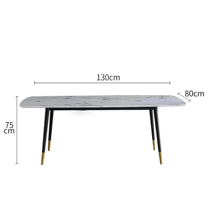 Modern Rock Plate Dining Table French Simple White Vintage Rectangular Office Table Apartment Mesas De Cocina Home Furniture