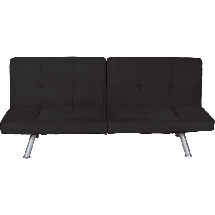 Convertible Futon, Black  Minimalist Sofa Living Room Furniture