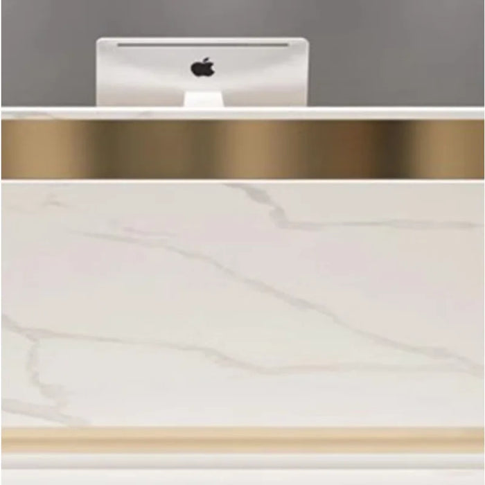 Commercial Front Reception Desk White Hotel Beauty Conference Salon Luxury Reception Desk Information Mostrador Home Furniture