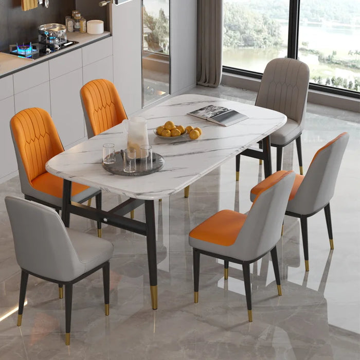 High Legs Metal Dining Table Set Modern Nordic Newclassic Hallway Coffee Tables Office Restaurant Mesa Comedor Home Furniture