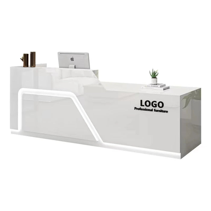 Cashier Modern Reception Desk White Bar Supermarket Checkout Reception Desk Table Comptoir De Caisse Boutique Shop Furniture