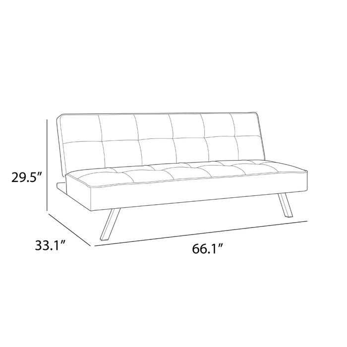 2023 New Serta Chelsea Modern Futon, Blue Fabric