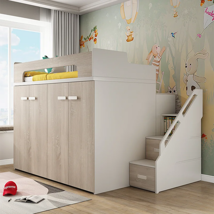 Tommy Niqi Wardrobe and bed integrated small apartment children's multi-functional combination bed space saving boy and girl