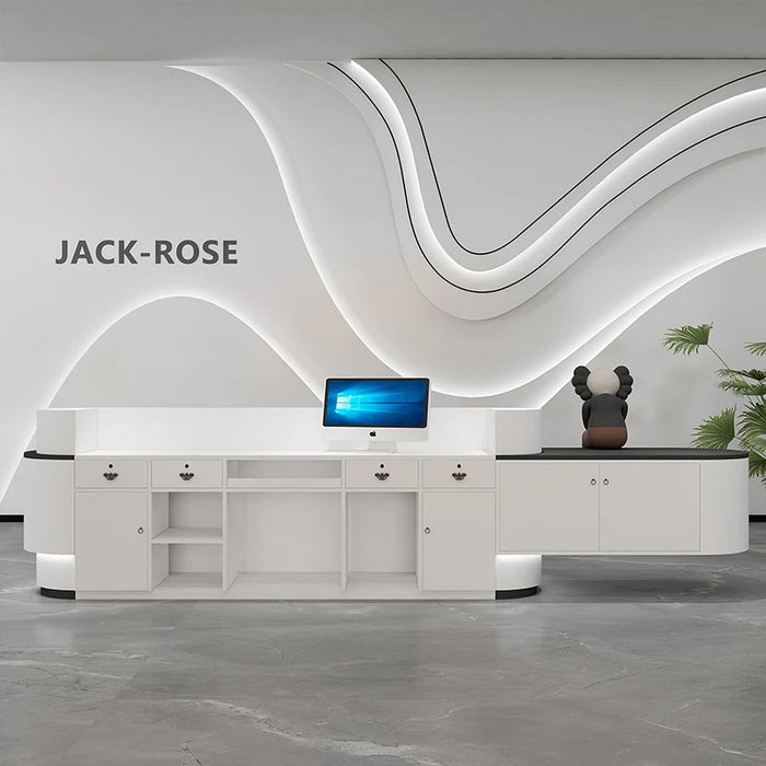 Checkout Coffee Reception Desk Counter Luxury Designs Premium Shop Shopping Reception Desk Clinic Meuble Caisse Furniture HDH