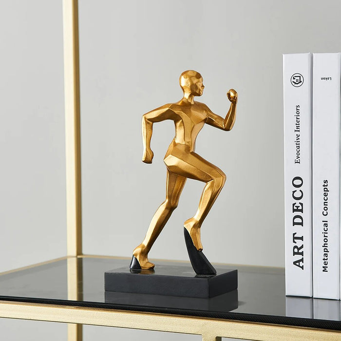 Modern Abstract Runner Ornaments Gold Figurines Office Accessories Living Room Decoration Decorative Figurines Desk Decoration