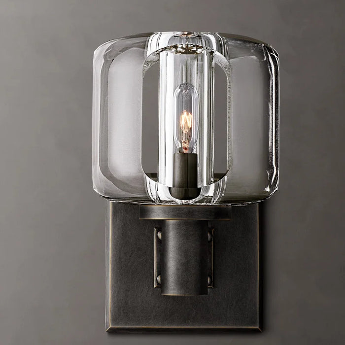 American Modern Design Minimalist Home Villa Hotel Bedroom Interior Up And Down Sconce Round Metal Glass Decorative Wall Lamp