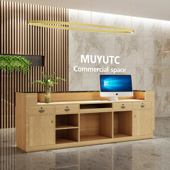 Luxury Club Reception Desks Counter Luxury Cashier Futuristic Reception Desks Standing Mostrador Recepcion Minimalist Furniture