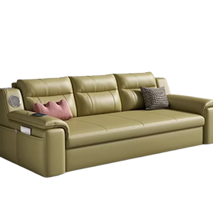 Folding Modern Fancy Sofa Simple High Back Floor Leather Lazzy Sofa Recliner Foldable European Salon Meuble Apartment Furniture