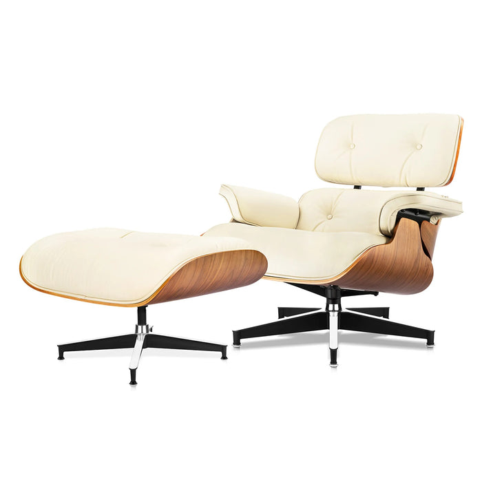 Lounge Home Leather Living Room Chair Creative Nordic Lounge Sofa Chair Seat with Stool Chair Living Room Furniture