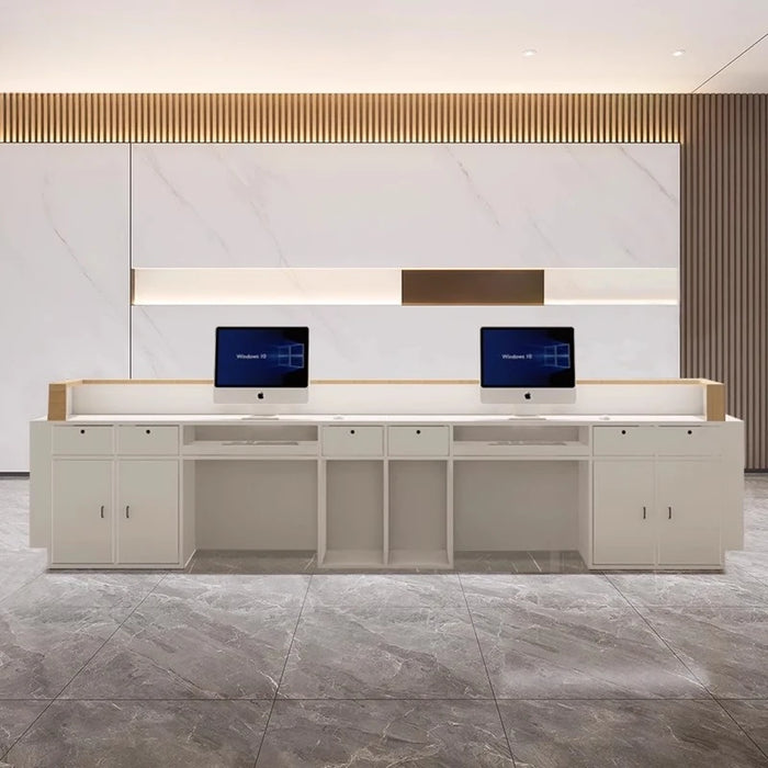 Commercial Service Reception Desks Pulpit Cashier Checkout Mobile Reception Desks European Bureau Meuble Modern Furniture