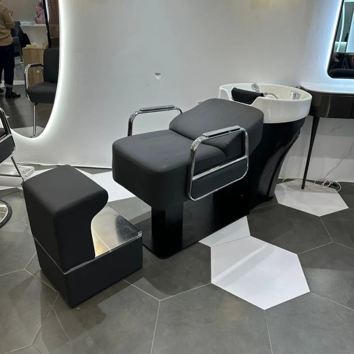 Barber Equipment Shampoo Chair Basin Stylist Luxury Washing Hair Bed Shampoo Chair Reclining Mobile Potable Cadeiras Salon Chair