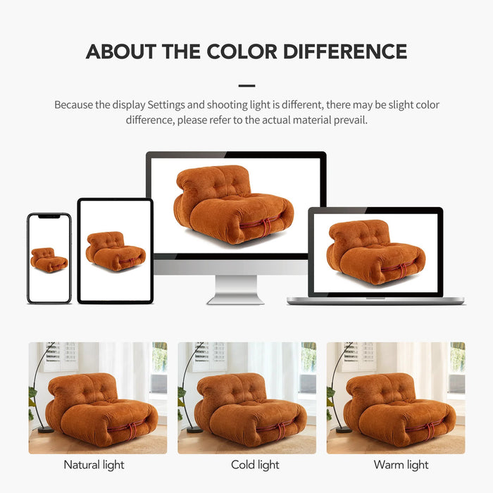 Single Sofa Lazy Couch Reading Chair Lazy Sofa Chair Balcony Leisure Sofa for Living Room Bedroom Lounge Chairs Accent Chair