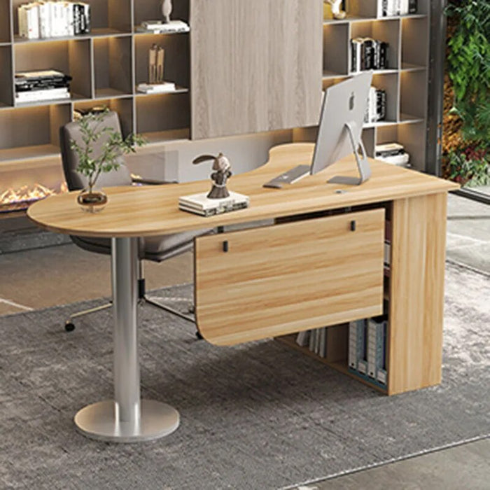 Bookshelf Storage Office Desk Writing Living Room Vanity Corner Computer Desks Metal Legs Shelf Mesa De Computador Furniture