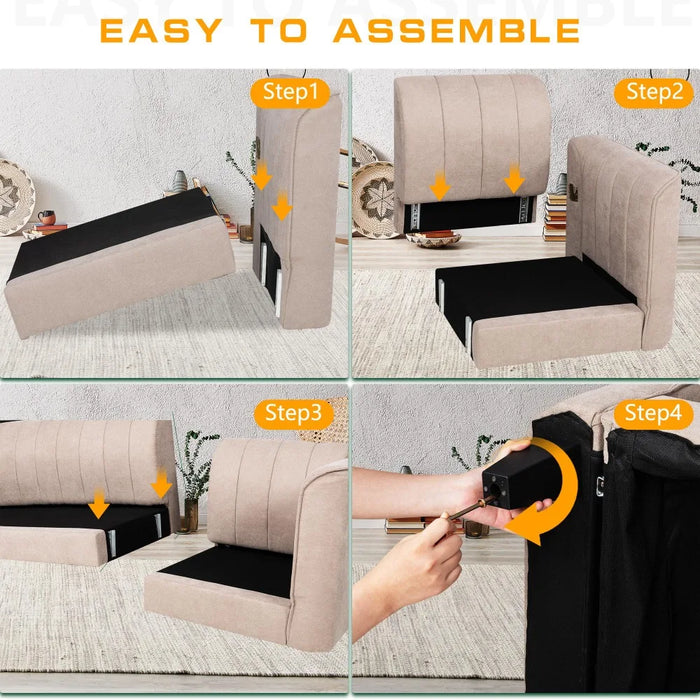 2023 New Convertible Sectional Sofa Couch, 3 Seat L Shaped Sofa