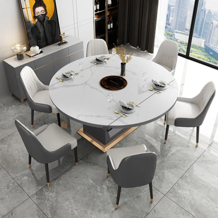 Marble Black White Plate Long Dinner Table Small Living Room Set 6 Chairs Loft Dining Room Sets Inside Table Pliante Furniture