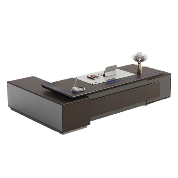 Executive Drawers Office Desk Vanity L Shaped Standing Monitor Computer Desks Storage Reception Mesa De Escritorio Furniture