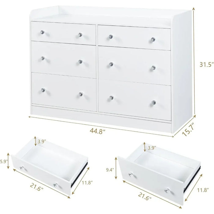 Women's Furniture Makeup Dressing Table Closet Hallway Wood Dresser Toiletries White Chest of Drawers Dresser for Bedroom Vanity