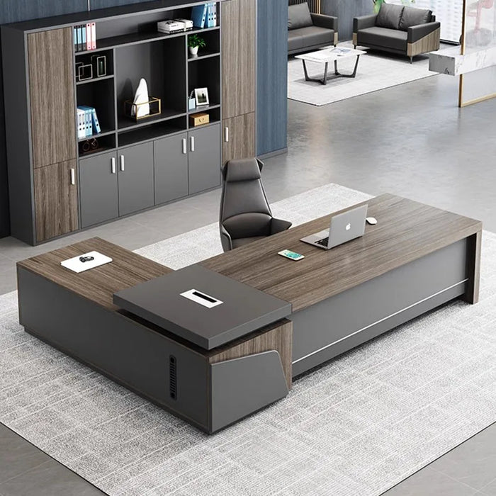 Supplies Executive Office Desk Writing Luxury European Floor Computer Desks L Shaped Organizers Mesa De Escritorio Furniture