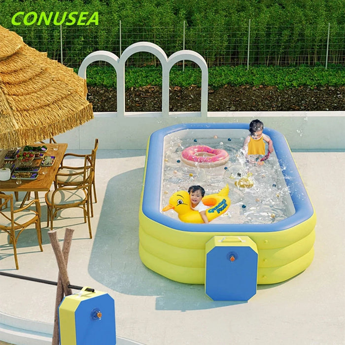 3M/2.6M/2.1M Large Swimming Pool  for Family Baby Thickened Bath Tub Folding Outdoor Adult Game Pools Paddling Pool Summer Gift