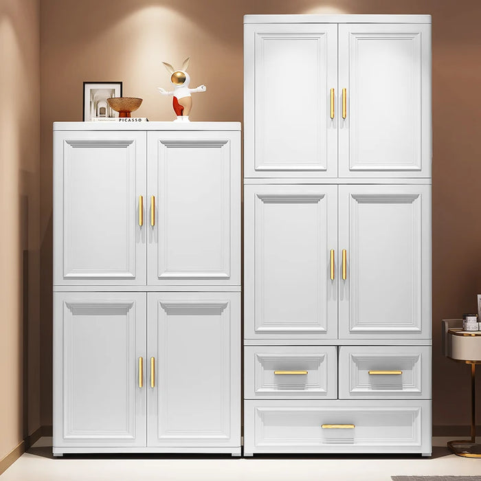 Wardrobe Clothes Organizer Home Organizer Plastic Cupboard Room Divider Mirror Cabinets Armoires De Salon Bedroom Furniture