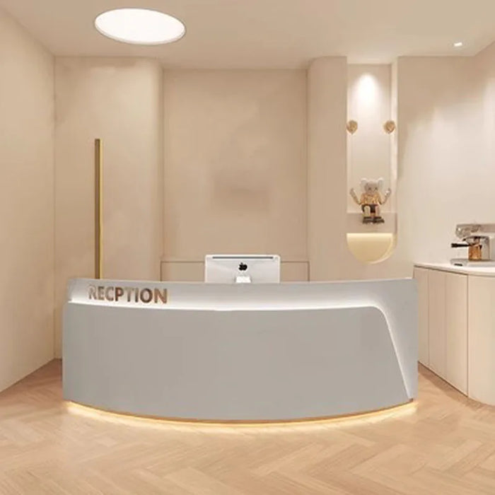 Store Shop Reception Desks Stand Cashier Table Spa Nail Gym Standing Consul Reception Desks Luxury Empfangstheke Bar Furniture