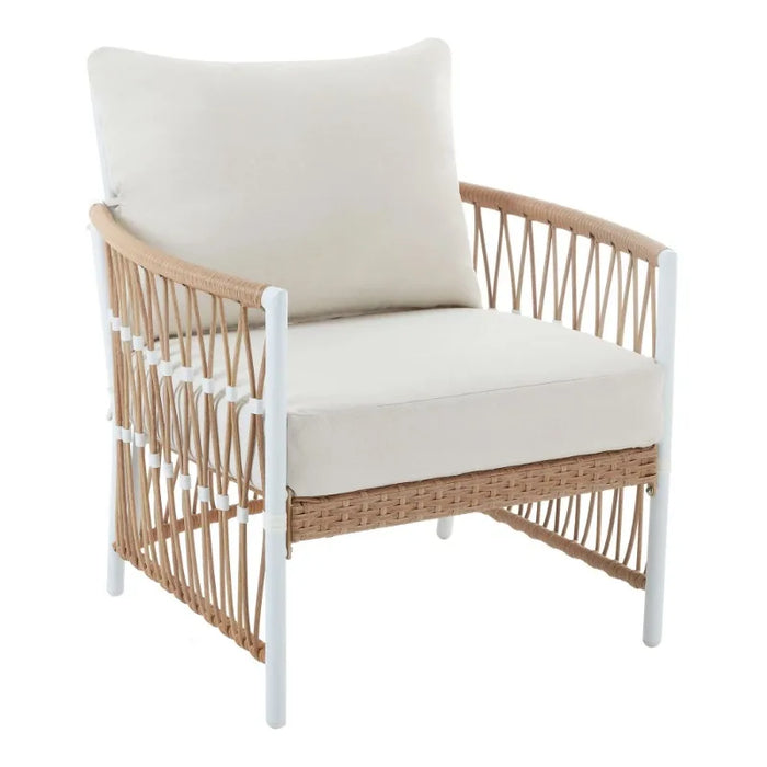 Better Homes & Gardens Lilah 2-Pack Outdoor Wicker Lounge Chair, White