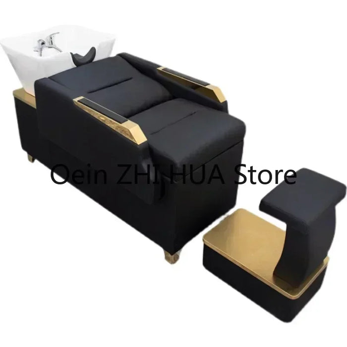 Hairdressing Massage Shampoo Chair Fashion Simplicity Hair Salon Dedicated Half Lying Shampoo Chair Lavacabezas Furniture QF50SC