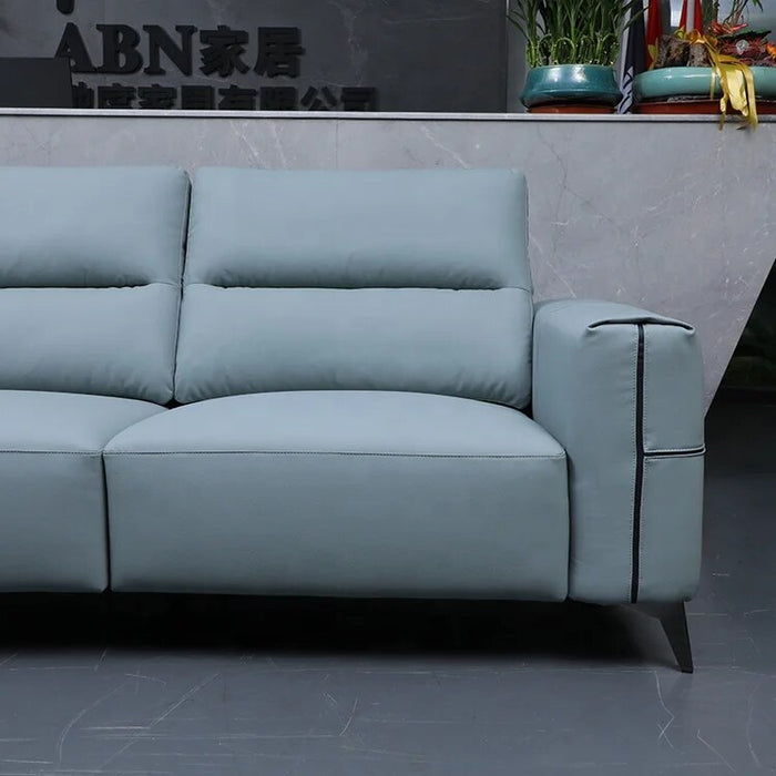 Prefab Houses Modern Furniture 3 Seat Blue Black Colour Eco Leather Live Sofa Room Set Of Sofas For Sale