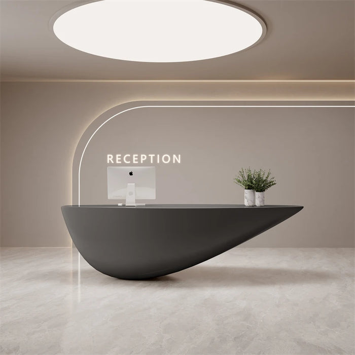 FRP paint company reception desk beauty salon cash register simple modern special-shaped creative service bar