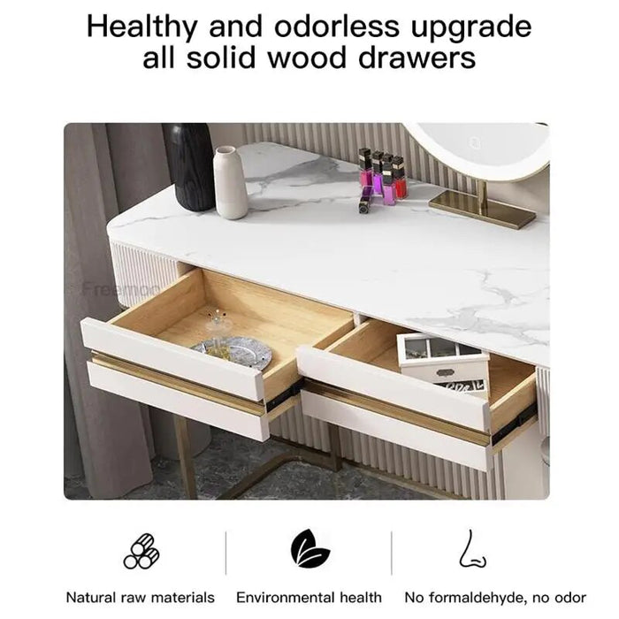 Solid Vanity Makeup Dressing Table Bedroom Mirror Comfortable Modern Luxury Dresser Tables Cabinets Kommode Vanity Accessories
