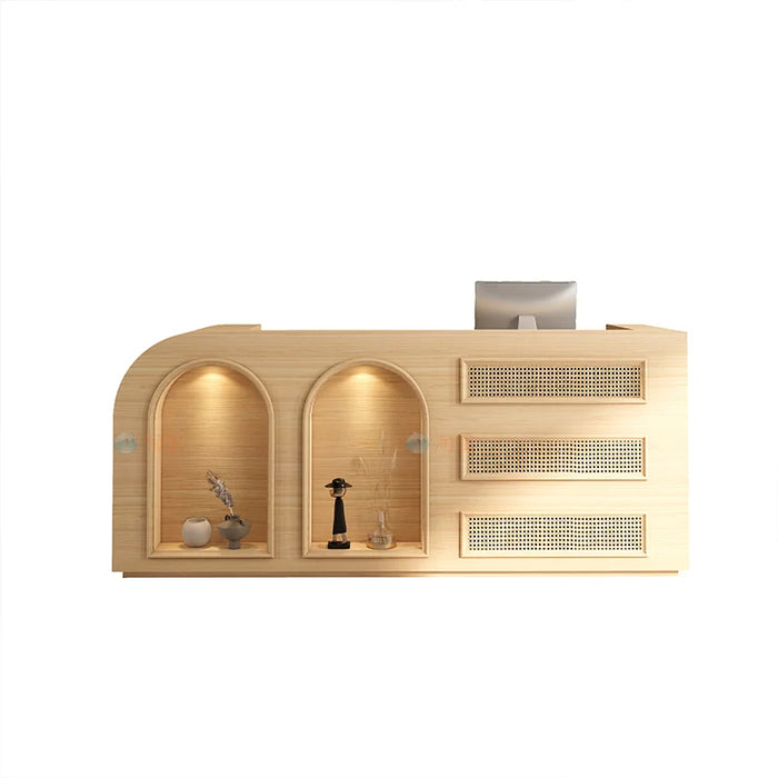 Luxury Reception Desks Wood Small Modern Office Study Spa Counter Reception Desks Vanity Silla De Escritorio Salon Furniture